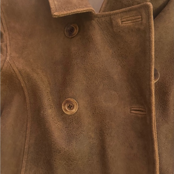 Sundance Brown leather Pea Coat - Picture 4 of 9